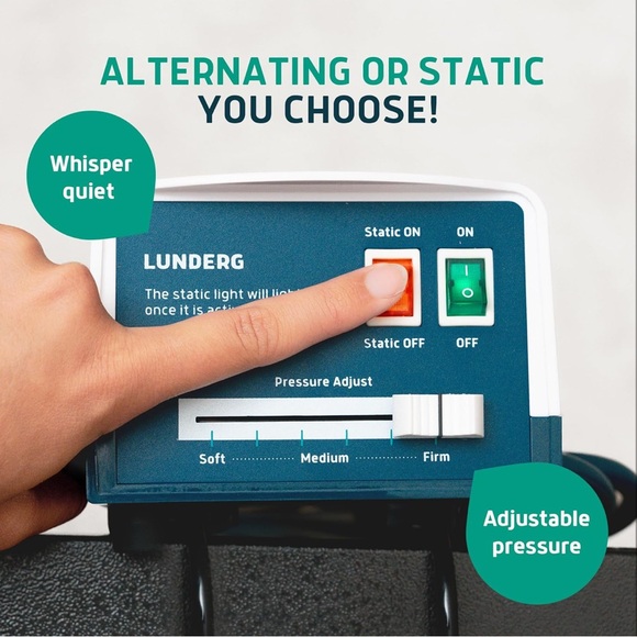 Lunderg Alternating Air Pressure Pad for Recliner Chair - Pressure Relief - Picture 3 of 5